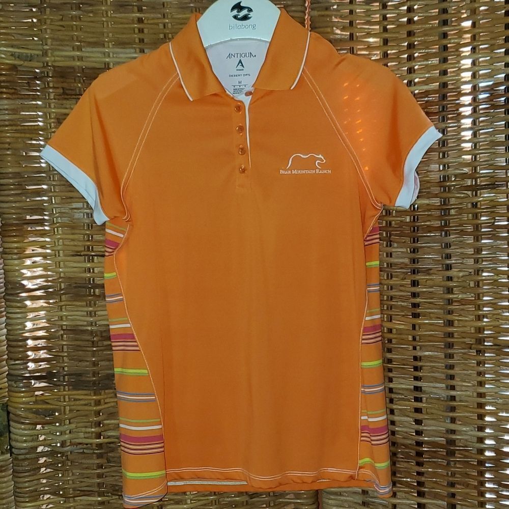 Antigua Desert Dry Bear Mountain Ranch Colorado Golf Polo Shirt M